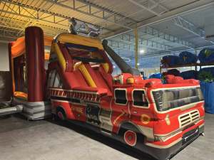 Equipo de lucha contra incendios Castillo inflable Cama de salto Tobogán Juguetes inflables para niños Equipo de juego al aire libre Fuerte inflable - Product Image 6