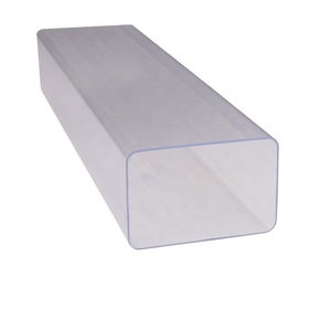Plastic packing tube rectangular empty hard clear PVC IC pipe tube Packaging Clear Plastic Square pipe Rectangular Petg Tube