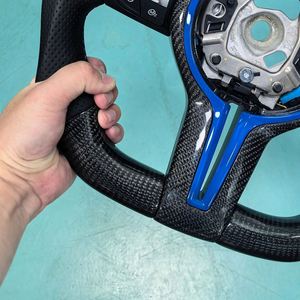 Volante de Cuero y Fibra de Carbono para <span class=keywords><strong>BMW</strong></span> 525i F30 F07 F10 F20 F25 F26 F32 F34 F35 F36 F48 X6 M3 M5 <span class=keywords><strong>M7</strong></span> F11 F15 F16 F22 F80 F90 - Product Image 5