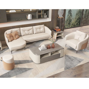 Ranjang Sofa putih kombinasi bagian Sofa Modular kustom de salon ruang tamu tempat tidur Sofa bentuk I/L - Product Image 4
