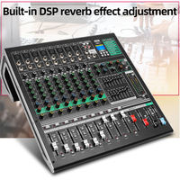 Console de mixage DJ numérique USB 10 canaux OEM DX10C professionnelle avec alimentation fantôme 48V, homologuée CE pour les performances sur scène