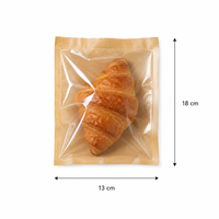 Sacs à pain en papier kraft imprimés en héliogravure, résistants à l'humidité, jetables, pour emballage alimentaire, pour toasts et beignets, vente en gros