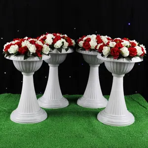 Europese Elegante Plastic Potten Kolom Bloemenvaas Bruiloft Centerpieces Pilaar Bloemstands Tuin Veranda Planter Home Decor