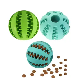 Low Price Cat Dog Feeder Rubber Pet Dental Care Tooth Cleaning Ball Toy Dog Chew Toys Made In China