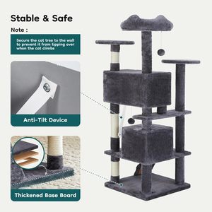 Casa per animali domestici multilivello con torre per gatti da 54 pollici - Product Image 4