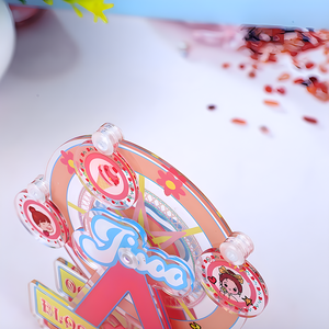 Bán Buôn Chất Lượng Cao Acrylic Standee Tùy Chỉnh Kawaii Nhựa Đứng Hình Hoạt Hình Đu Quay Bánh Xe Xoay Vui Hình - Product Image 5