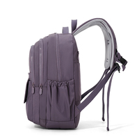 Sac à dos pour femme en nylon résistant à l'eau, style streetwear, léger, grande capacité, pour les voyages, les étudiants, bretelles réglables, compartiment pour ordinateur portable