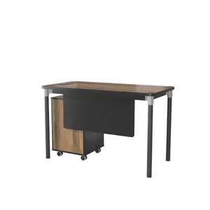 4ft ארוך קומפקטי שיתוף עבודה משרד בית עסקים מודרני מחשב שולחן בית משרד שולחן שולחן עם ארון