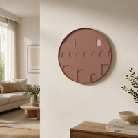 Art déco, art mural rond de style arabe (LK-25175) - Matériel MDF, décoration de salon