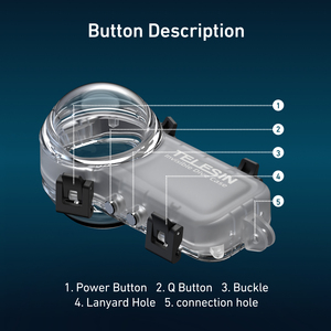 Étui de plongée TELESIN pour Insta360 X4, bâton de <span class=keywords><strong>selfie</strong></span> original 360 °   Étui de protection pour caméra panoramique invisible pour la plongée - Product Image 5