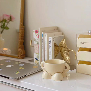 แก้วกาแฟพร้อมจานรองสไตล์นอร์ดิกน่ารัก ความจุขนาดใหญ่ - Product Image 4