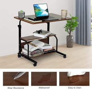 Escritorio Portátil Ajustable de Madera para Oficina en Casa, <span class=keywords><strong>Mesa</strong></span> de Trabajo Móvil para Computadora Portátil, Escritorio con Ruedas para Espacios Pequeños, Sala de Estar - Product Image 6
