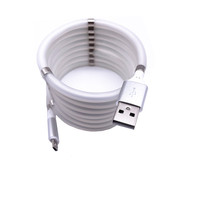 Personalizado 1M 2M 3M Cable de carga Micro USB de cuerda automática Bobina magnética para teléfonos móviles Computadoras Escáneres de código de barras Auriculares