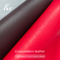 Cuir PVC gaufré Saffiano à grain croisé avec élasticité pour chaussures, sacs, boîtes cadeaux, couvertures de menu personnalisées, étuis de téléphone