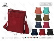 Borsa a tracolla in nylon con doppia chiusura e tasca frontale con cerniera, per uso quotidiano, adatta a tutte le stagioni - Product Image 3