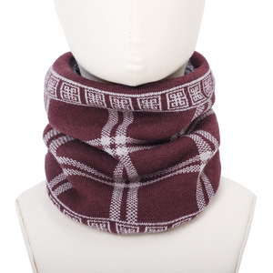 HZW-25098 Écharpe de cou chaude en tricot <span class=keywords><strong>jacquard</strong></span> rouge unisexe pour l'hiver - Product Image 3