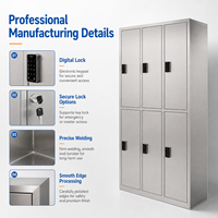 Armoire de rangement modulaire en acier inoxydable pour salle blanche, avec serrure numérique, pour laboratoire pharmaceutique, hôpital et vestiaire