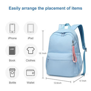 Mochilas escolares de estilo sencillo <span class=keywords><strong>para</strong></span> niños y <span class=keywords><strong>adolescentes</strong></span>, mochila con función de almacenamiento de <span class=keywords><strong>libros</strong></span> - Product Image 2