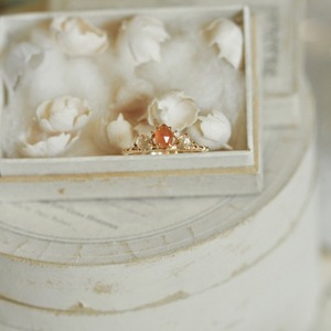 Conjunto de Joyería con Anillo y Colgante Geométrico Retro Exquisito de Granate Naranja Natural, Chapado en Oro de 18K, Estilo Vintage para Mujer - Product Image 5