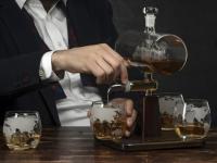 Décanteur à liqueur en verre de bateau unique fait à la main personnalisé Brandy Vodka Whisky
