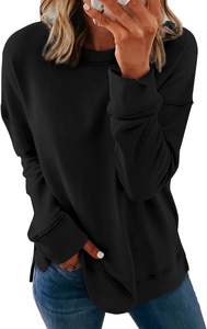 <span class=keywords><strong>Felpa</strong></span> casual <span class=keywords><strong>da</strong></span> <span class=keywords><strong>donna</strong></span> con scollo rotondo - Pullover morbido e ampio a maniche lunghe per l'uso quotidiano e il tempo libero a <span class=keywords><strong>casa</strong></span> - Product Image 2