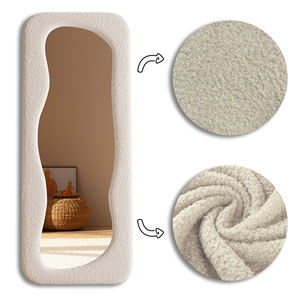 <strong>Modern</strong> Large <strong>Rectangular</strong> Velvet Decorative <strong>Mirror</strong> Standing <strong>Wall</strong> or Floor with Velvet Framed Novelty Full Body <strong>Mirror</strong> - Product Image 4
