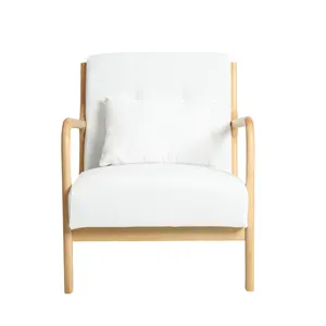 Modern Minimalist Living Room Furniture Wooden Arm living Room Sofa Chair Wholesale