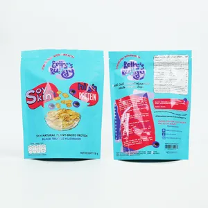 Bolsa de pie Ziplock Mylar cacahuetes pistacho anacardos alimentos bolsa de embalaje personalizada para aperitivos frutas secas
