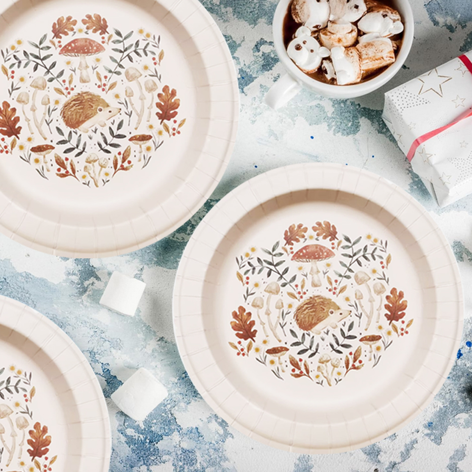 8 Inches Eco-friendly Disposable Paper Plates Custom Party Christmas Paper Plates Bowls Birthday Printed Paper Plates