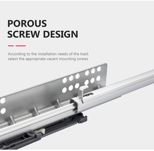 KINGSTAR V2シングルエクステンション<span class=keywords><strong>2</strong></span>フォールド1.5/1.4mmプッシュトゥオープンアンダーマウント引き出しスライドキッチン用調整ネジ付きベッドルーム - Product Image 2