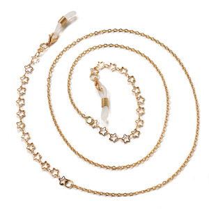 Chaîne de masquage de perles en métal doré à la mode REWIN Lunettes de soleil avec cordon pour le cou Lunettes de lecture Chaîne - Product Image 2