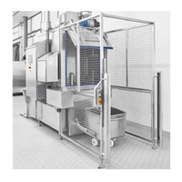 Laveuse de chariots à viande haute pression Henger 360 avec bac de 200L, machine de nettoyage et de désinfection, moteur en acier inoxydable 304 de qualité alimentaire