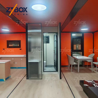 Bureau Modulaire Préfabriqué de Studio Créatif, Conteneur Extensible de Luxe 20ft 40ft avec Mur en Verre pour les Marchés Américain et Australien