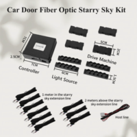 Kit d'éclairage LED ciel étoilé dynamique 0,5 mm, couleurs changeantes, pour plafond de voiture, romantique, certifié CE 12V, pour portes de voiture