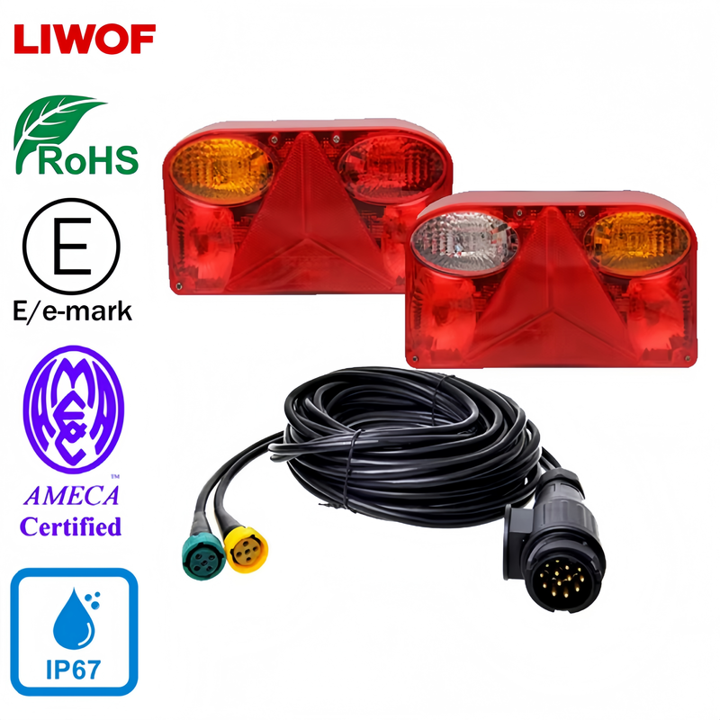 Waterproof E Mark Trailer Caravan Stop