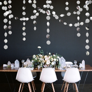 Wedding Birthday Baby Shower Party Decoration 2.4m Glitter Circle Garland Banner <strong>Bunting</strong> Paper String Flag Curtain <strong>Tassels</strong> - Product Image 5