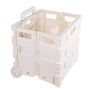 Carro utilitario plegable para exteriores de servicio pesado, 2 ruedas giratorias, práctico carrito de compras rodante portátil - Product Image 6