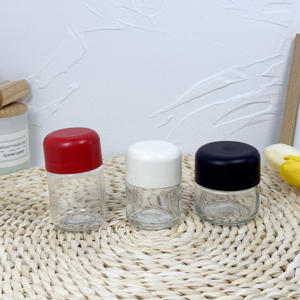 Frasco de concentrado de vidrio transparente Tapa a prueba de niños Contenedor de vidrio cuadrado Embalaje CR Logotipo personalizado - Product Image 2