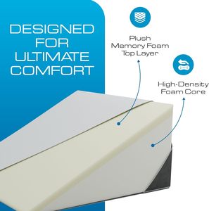 Coussin ergonomique en mousse à mémoire de forme avec dossier réglable <span class=keywords><strong>pour</strong></span> lecture, support dorsal, housse <span class=keywords><strong>amovible</strong></span> et lavable <span class=keywords><strong>pour</strong></span> lit et <span class=keywords><strong>canapé</strong></span> - Product Image 3