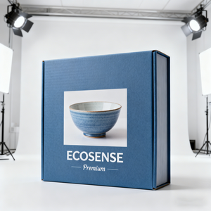 Boîtes d'emballage personnalisées élégantes en papier kraft ondulé pour bols et assiettes, idéales pour la restauration ou la cuisine - Product Image 3