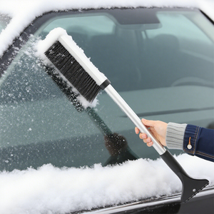 Mùa Đông Phụ Kiện Cho Xe Đa Chức Năng Chi Tiết Bàn Chải Nhôm Kính Thiên Văn Cực Kính Chắn Gió Tuyết Xẻng Ice Scraper Công Cụ Làm Sạch - Product Image 4