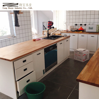 Pronto per la spedizione da tavolo In Legno Massello top Isola Della Cucina piano di lavoro