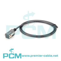 Cable serie DB9 hembra a extremo abierto único de 5 pines de ángulo recto de ajuste Delgado, cable DB9 RS232 de perfil bajo, cable DB9 a extremo de cable