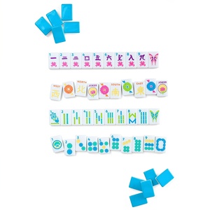 Jeu de <span class=keywords><strong>Mahjong</strong></span> Américain Personnalisé, Édition Unique, Bleu Éclatant, 160 Tuiles Acryliques Peintes à la Main, Cadeau de Luxe - Product Image 2