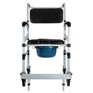 Human Patient Handicap Toilet <b>Chair</b> <b>Folding</b> Powder Coated Steel Commode <b>Chair</b> KY815 - Product Image 5