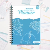 Planificateur d'études personnalisé pour les étudiants en soins infirmiers, planificateur quotidien non daté pour les étudiants en soins infirmiers