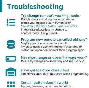 Rắn từ xa 371lm 373lm 971lm 973lm cho chamberlain liftmaster cửa nhà để xe mở từ xa, phổ cửa nhà để xe mở từ xa - Product Image 5