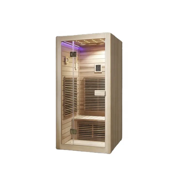 Luxury bathroom solid wood portable mobile infrared mini sauna room dry sauna rooms for sale