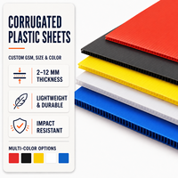 Feuille de plastique ondulé PP, taille et épaisseur personnalisées, couleur au choix, réutilisable pour les boîtes d'emballage et les cloisons de protection