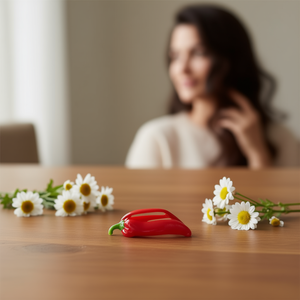 Pinza para el pelo Chili Pepper de 11 cm, estilo de dibujos animados de plástico rojo para mujer, informal, duradera - Product Image 2
